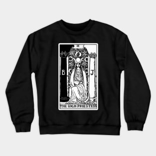 II. The High Priestess Tarot Card | Black and White Crewneck Sweatshirt